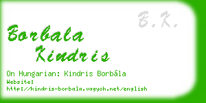 borbala kindris business card